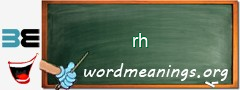 WordMeaning blackboard for rh